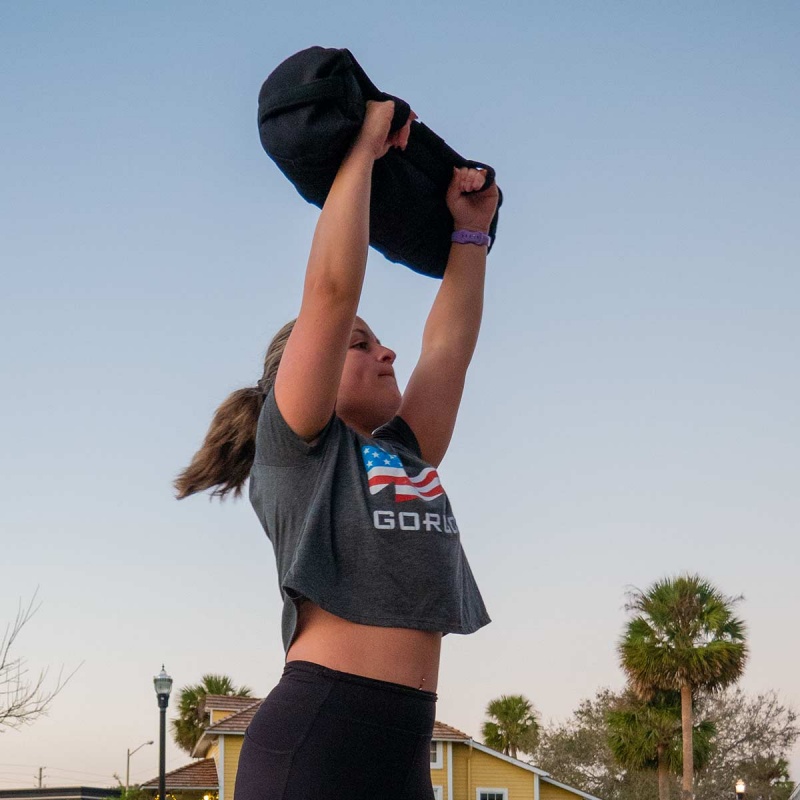 Goruck Cropped Spearhead T-Shirt Women Grey | NL-756102-WGK