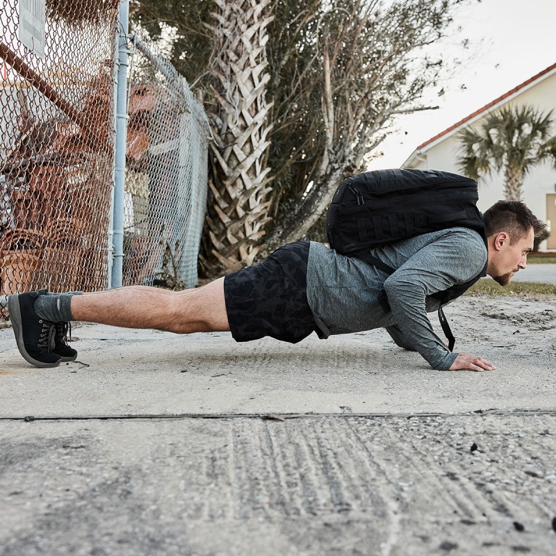 Goruck Indestructible Training Length 5 Shorts Men Black Camo | NL-380297-WKZ