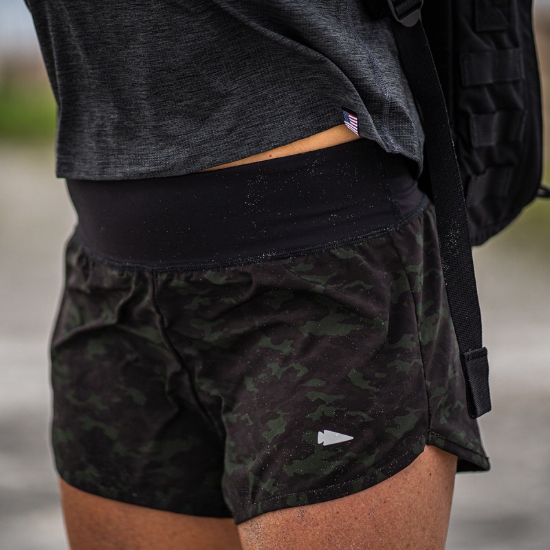 Goruck Indestructible Training Shorts Women Dark Camo | NL-871520-RBF
