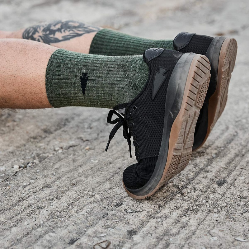 Goruck Merino Challenge Socks Men Green | NL-459183-MOR