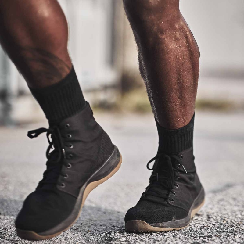 Goruck Mid Top Ballistic Trainers Women Black | NL-862354-XBG