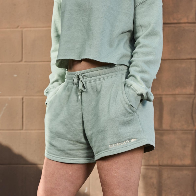 Goruck Sweat Shorts Women Olive / Brown | NL-460192-TAV