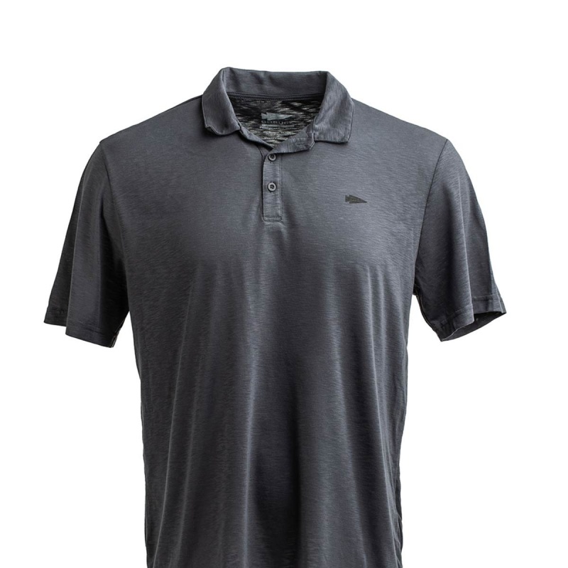 Goruck The Field Polo T-Shirt Men Deep Grey | NL-130764-QBV