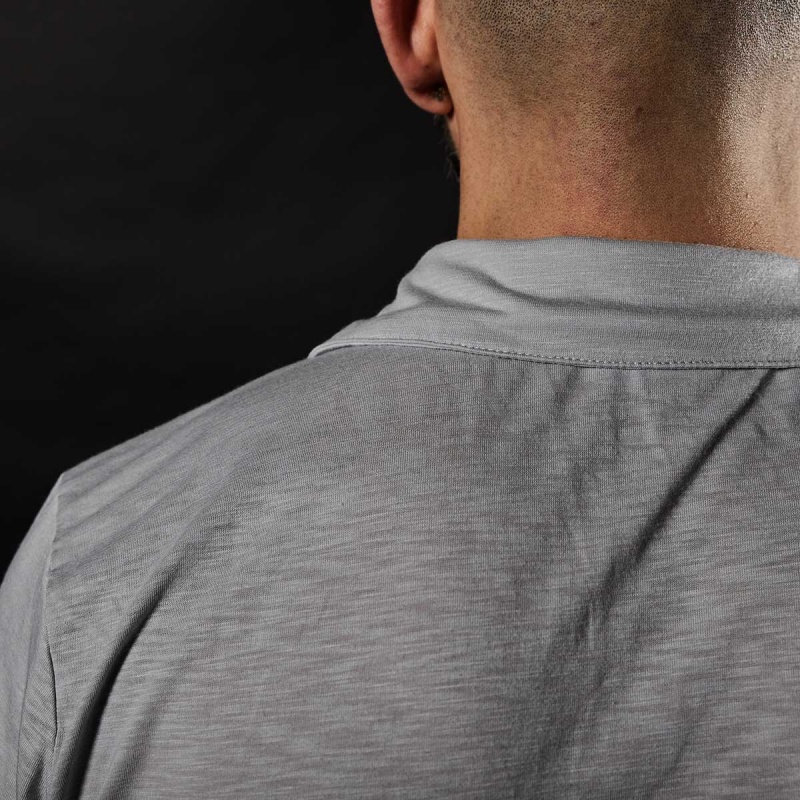 Goruck The Field Polo T-Shirt Men Silver | NL-782946-GWI