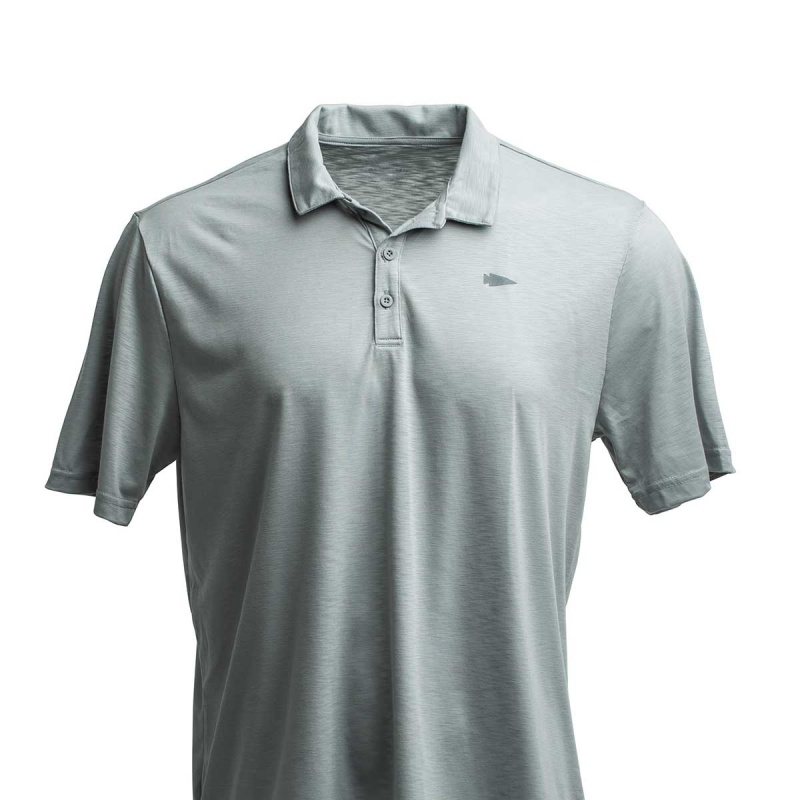 Goruck The Field Polo T-Shirt Men Silver | NL-782946-GWI